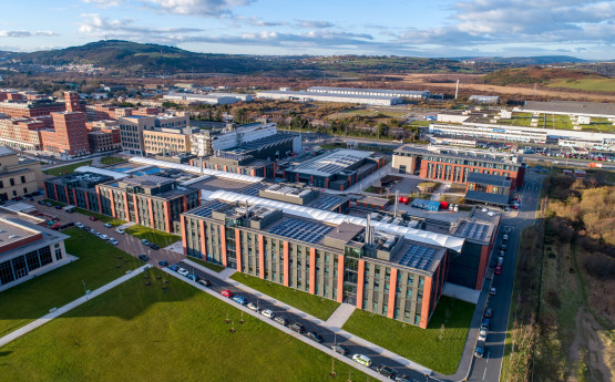 Aerial image of Bay Campus 