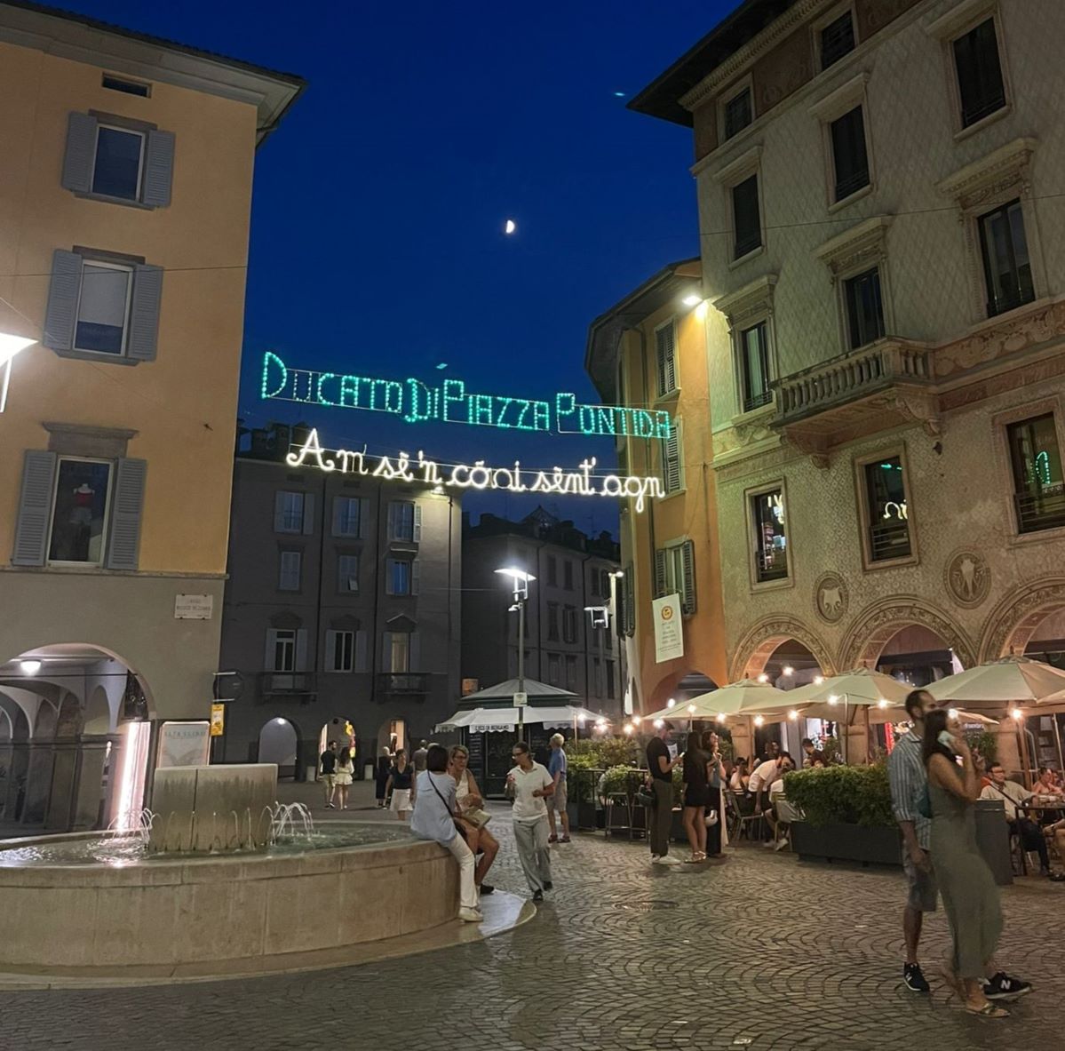Bergamo at night 